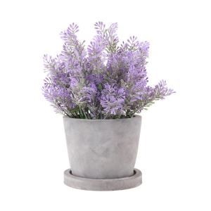 Rumah Tanaman Buatan Bonsai Bunga Plastik Ungu