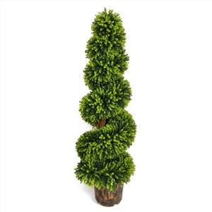 Dekorasi Pohon Spiral Boxwood Buatan Besar